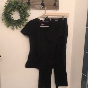 Healing Hands Purple Label Black Scrubs XXS